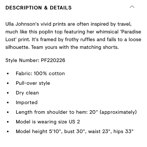 Lei Ruffled Printed Poplin Top - Picture 2 of 6